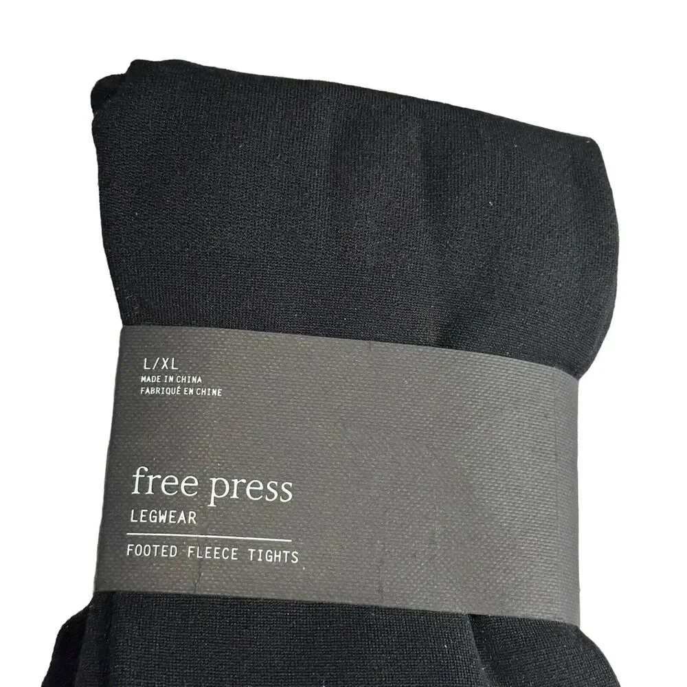 free press black footed fleece tights Size L/XL